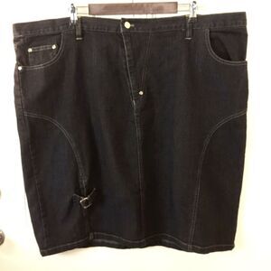 Erica Brooke blue denim five-pocket skirt